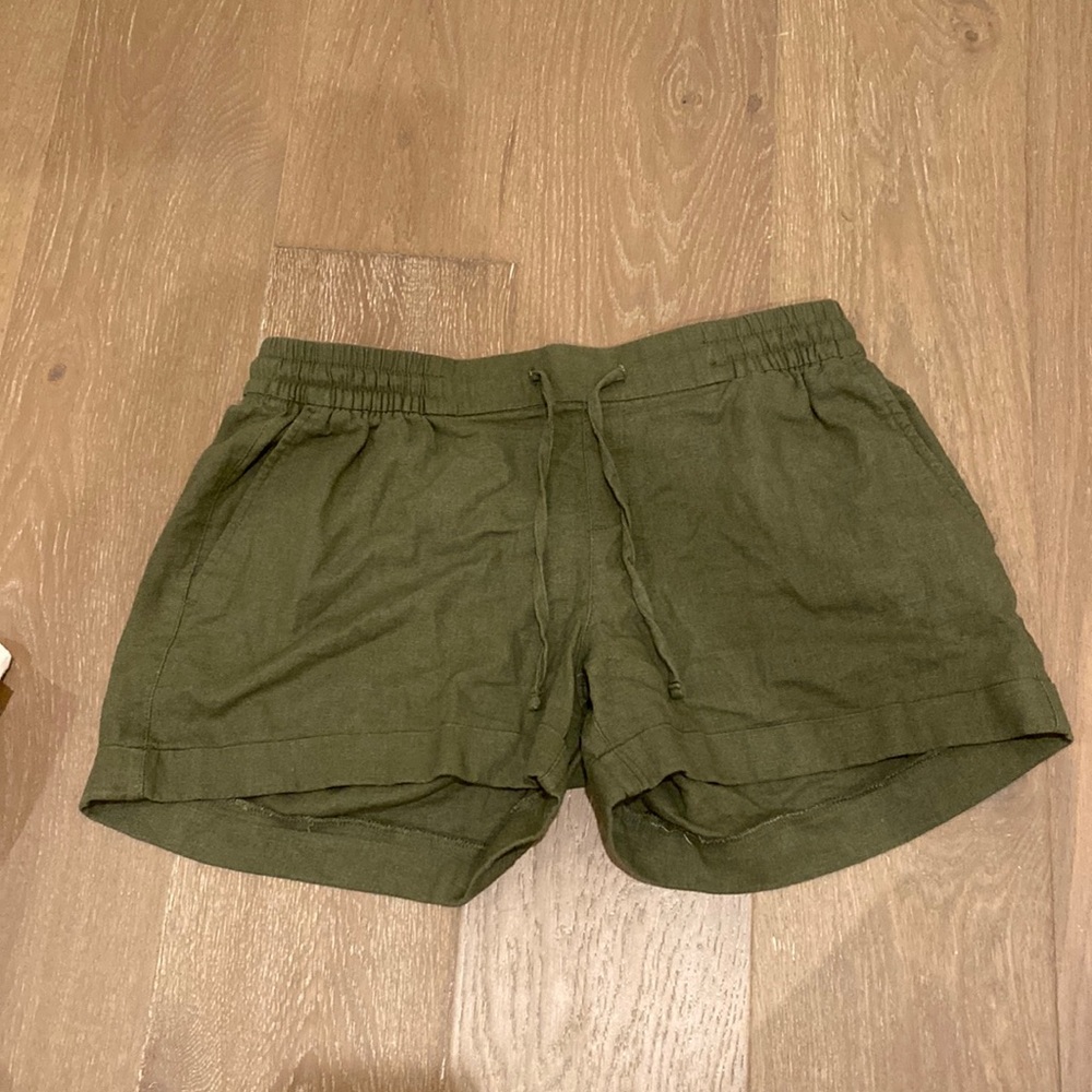 Womens old navy size M green linen shorts